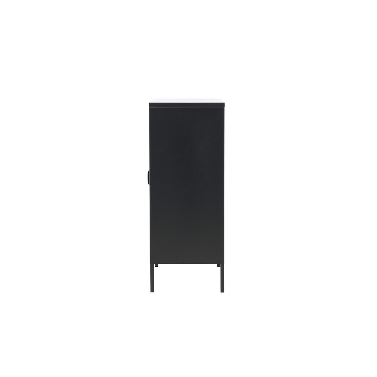 Paris Prix Buffet 2 Portes en Métal  Misha  102cm Noir