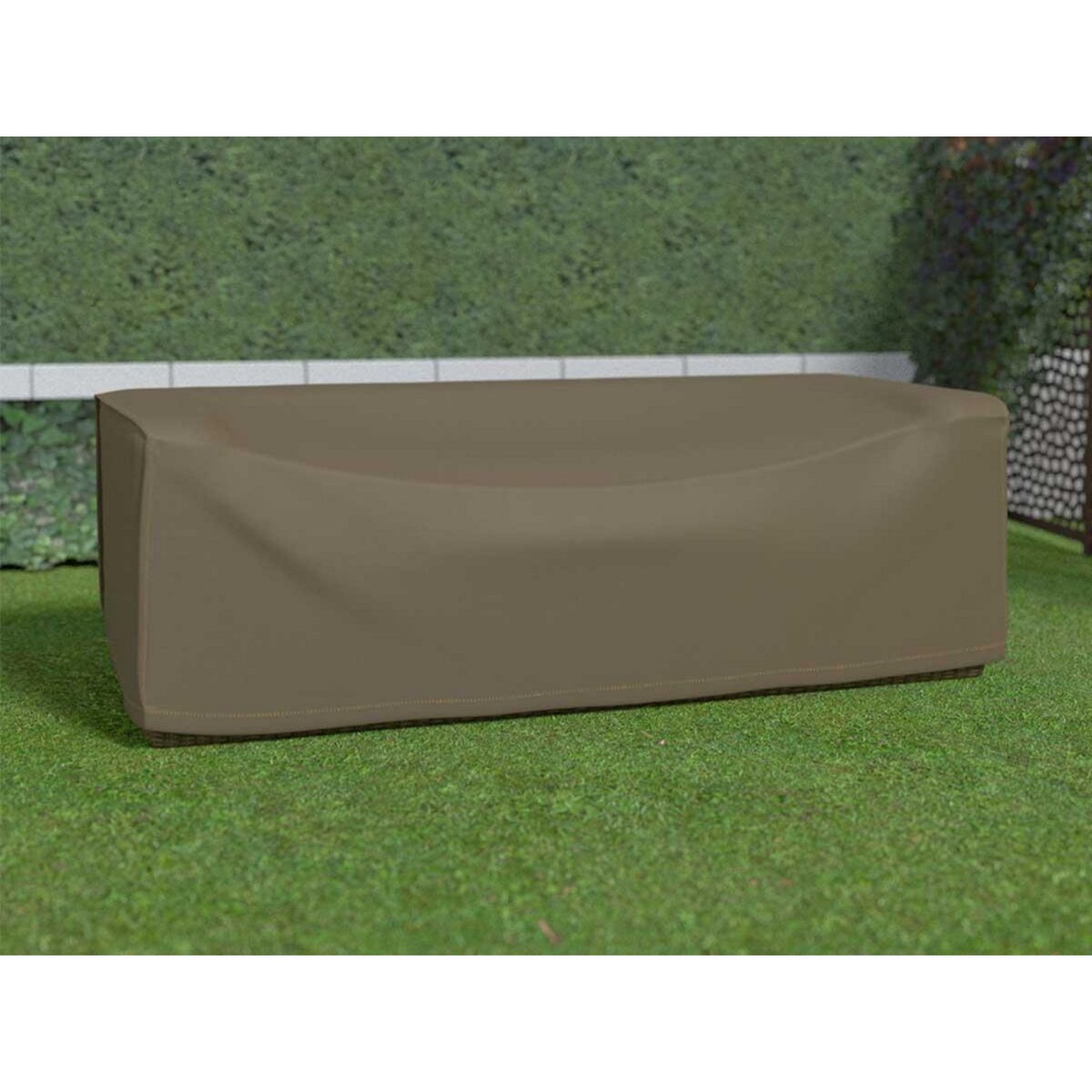 Nortene Housse de protection pour canapé 3 places COVERTOP - Taupe - 230 x 100 x 70 cm
