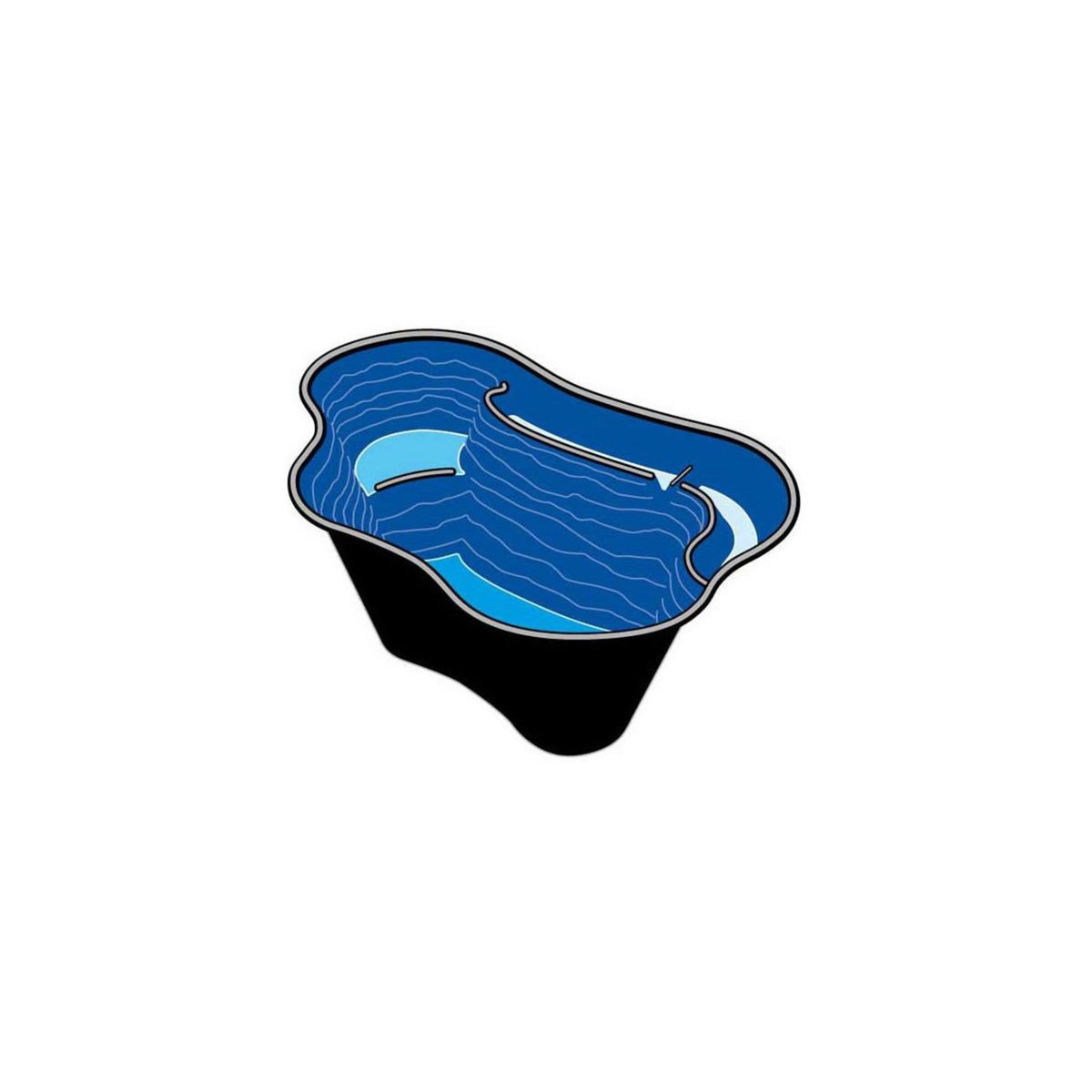 Ubbink Bassin préformé Calmus - 1 m2 - 220 L - Ubbink