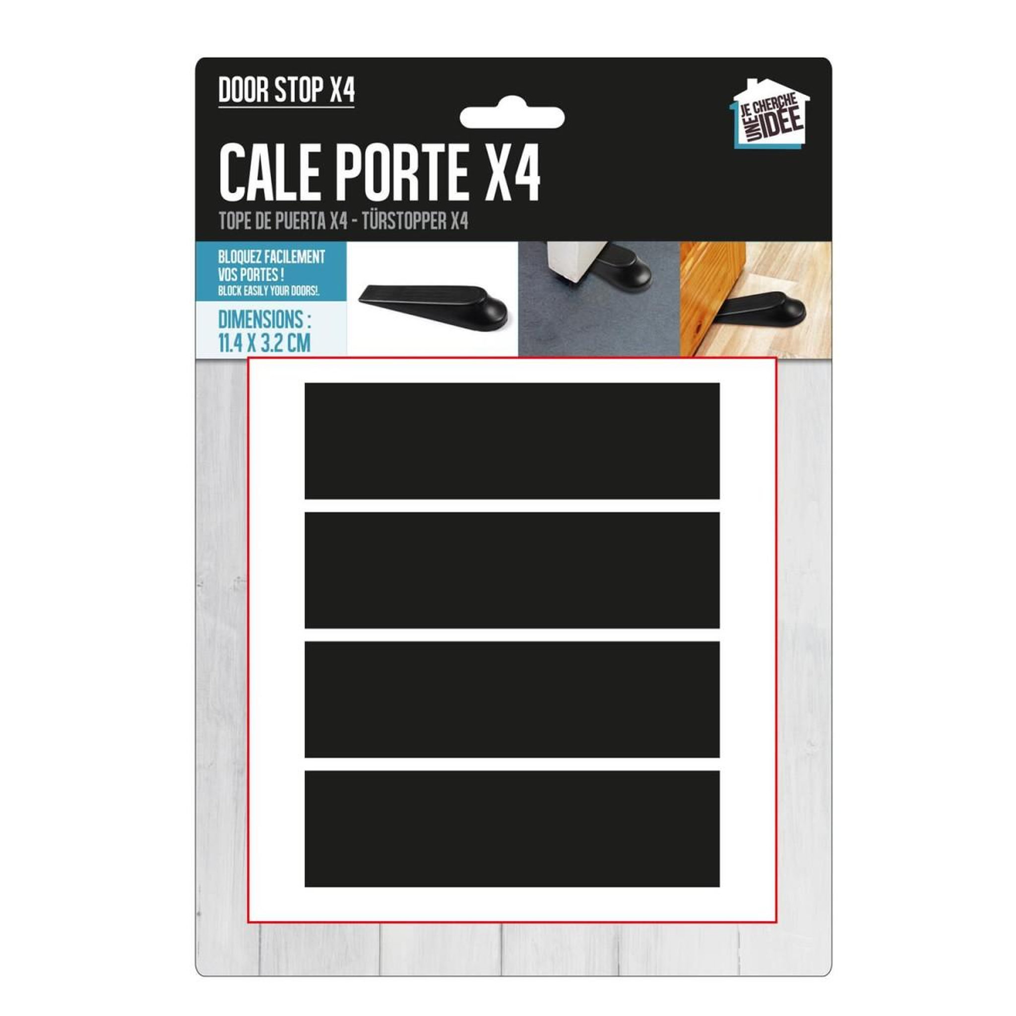 Je cherche une idee Lot de 4 cale-portes  claquement  11cm noir