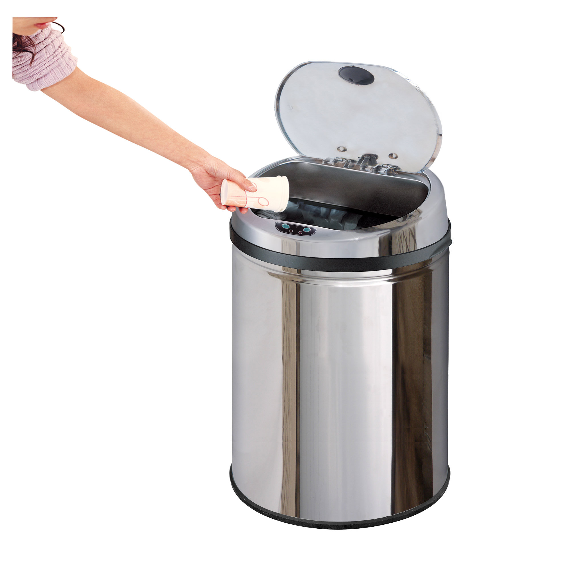 Voir la diapositive 2 : KITCHEN MOVE Poubelle automatique 42 L Chrome Luxe ARTIC