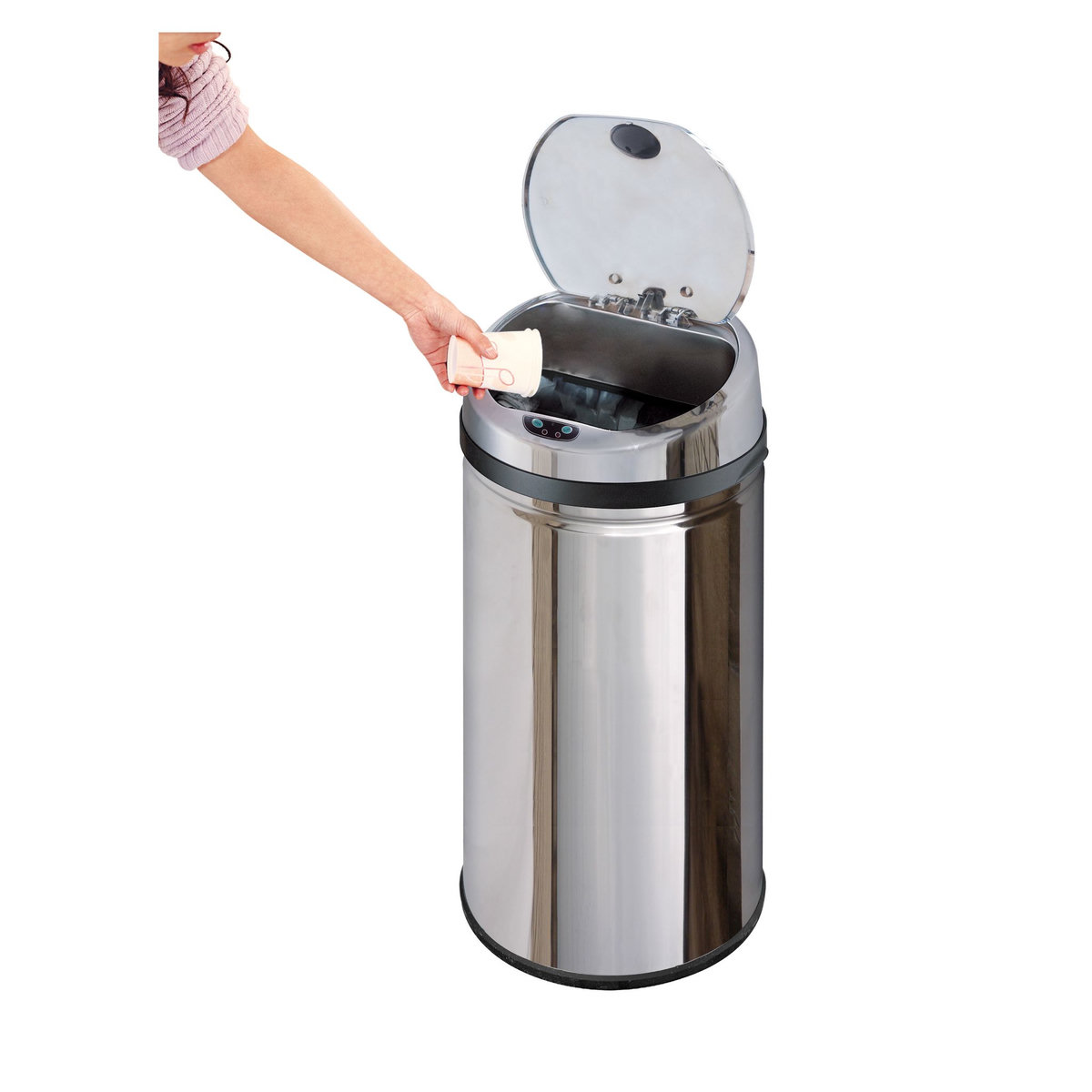 KITCHEN MOVE Poubelle automatique 42 L Chrome Luxe ARTIC