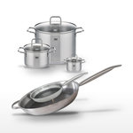 ELO Lot 3 Faitouts 12/20/26cm & 2 Poêles 24/32cm Elo Relief Solution