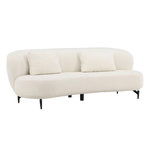 Paris Prix Canapé 3 Places Bouclette  Luna  224cm Blanc