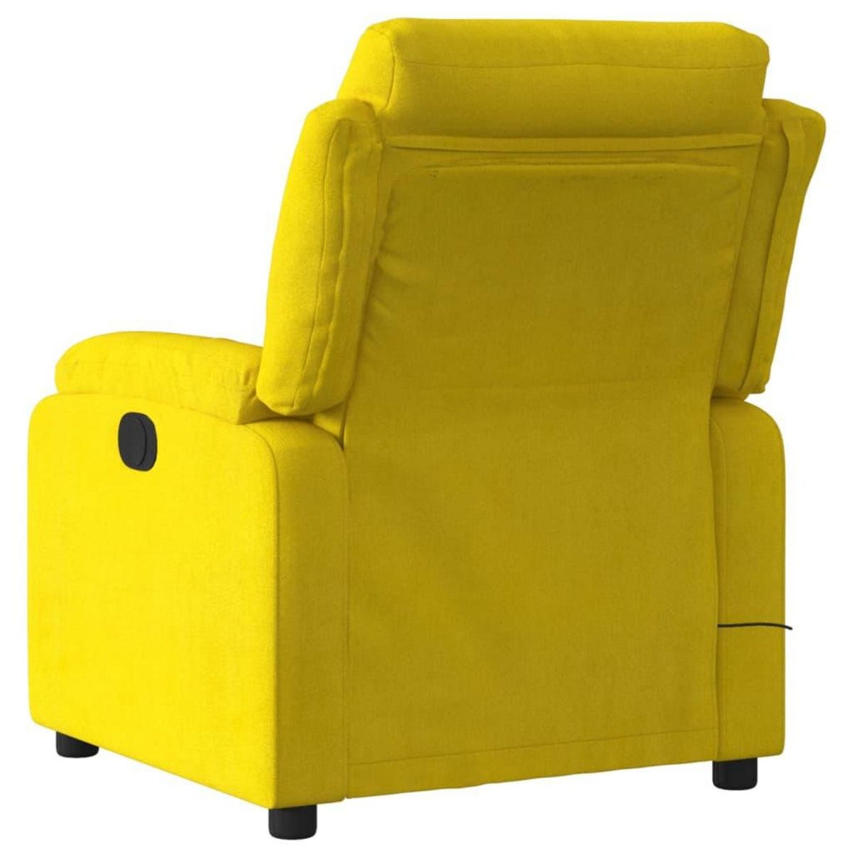 VIDAXL Fauteuil inclinable de massage electrique jaune velours