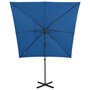 Voir la diapositive 5 : VIDAXL Parasol de jardin en porte-a-faux et mat et lumieres LED