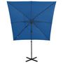 Voir la diapositive 5 : VIDAXL Parasol de jardin en porte-a-faux et mat et lumieres LED
