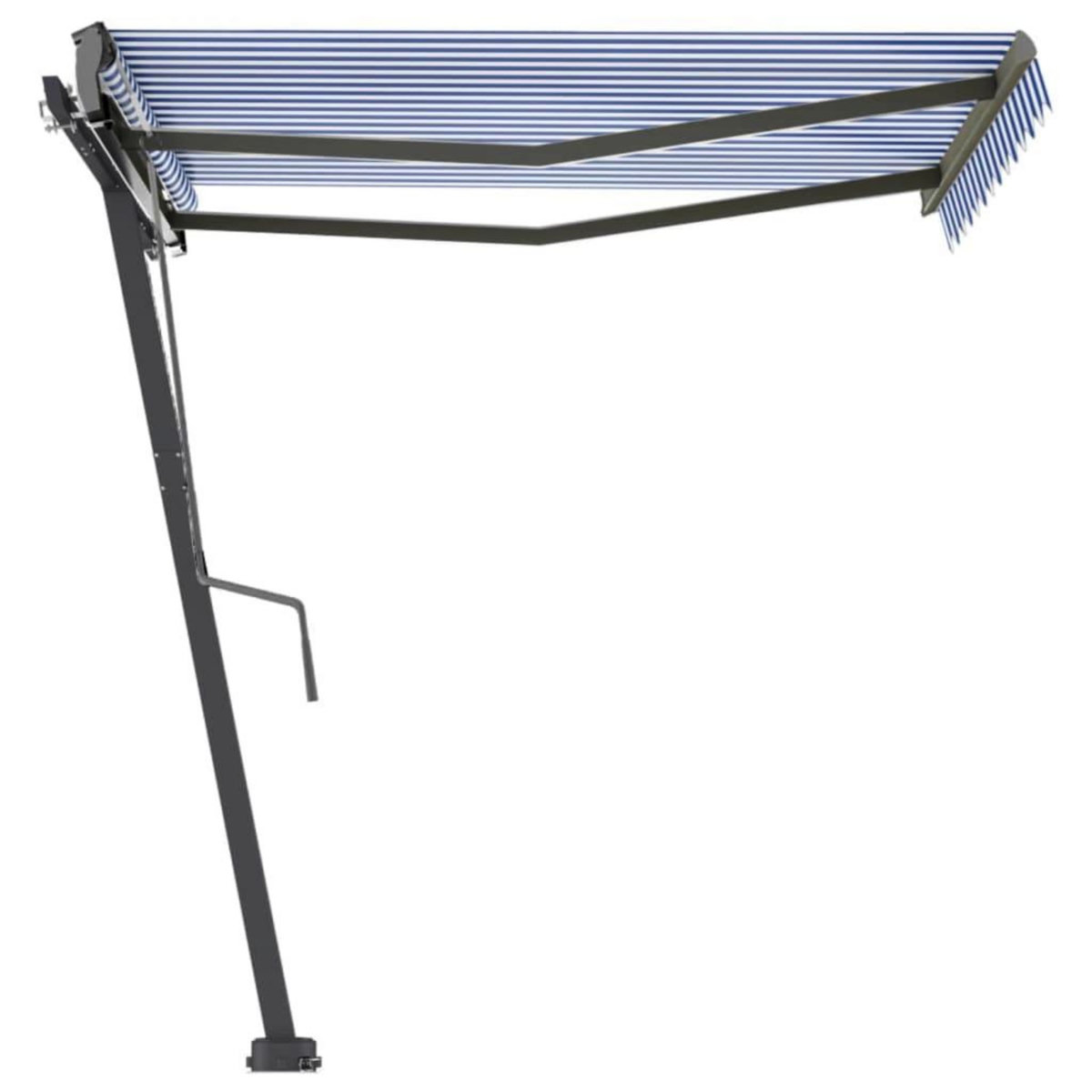 VIDAXL Auvent manuel retractable sur pied 300x250 cm Bleu/Blanc