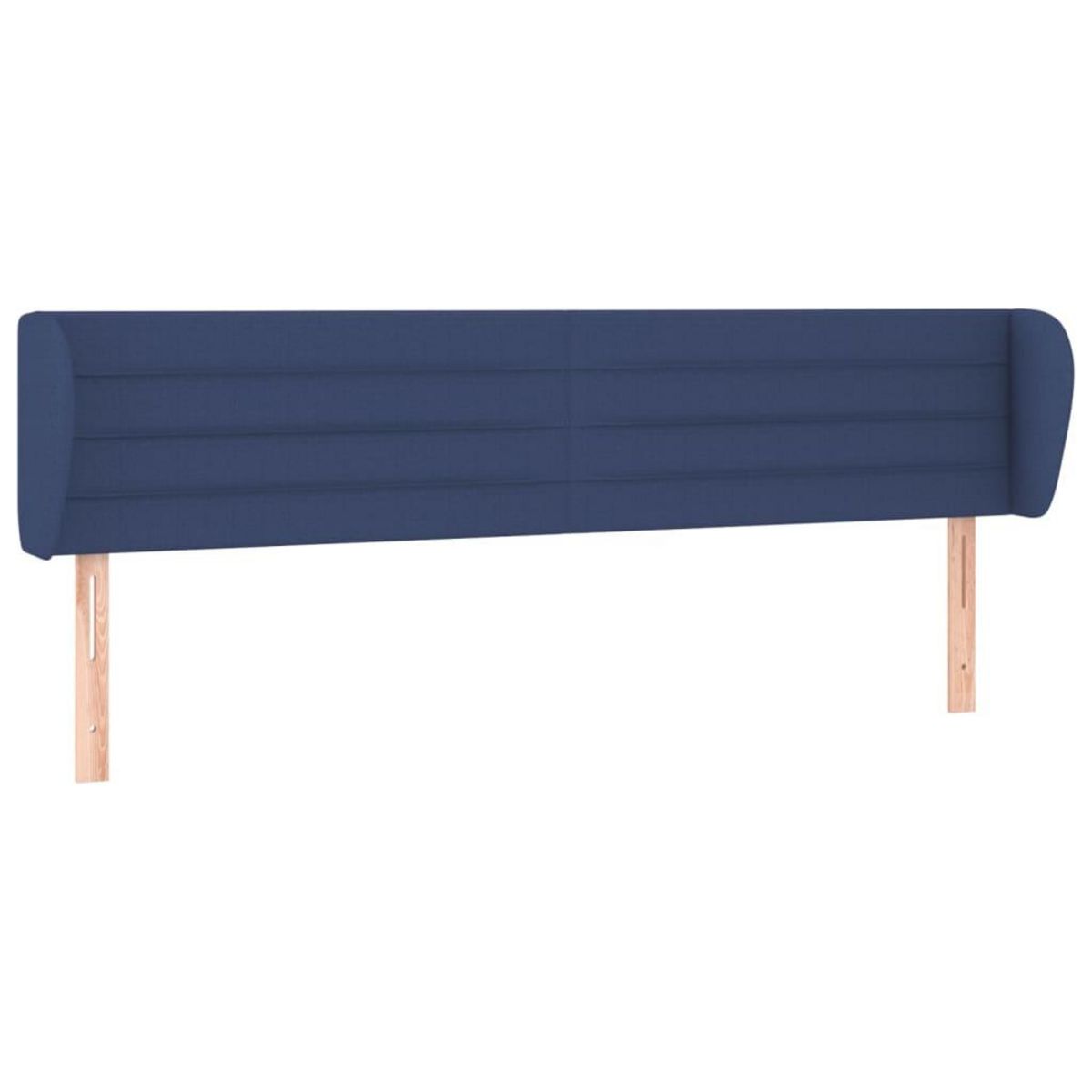 VIDAXL Tete de lit avec oreilles Bleu 203x23x78/88 cm Tissu