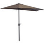 Voir la diapositive 5 : OUTSUNNY Demi parasol - parasol de balcon 5 entretoises métal polyester 2,69L x 1,38l x 2,36H m chocolat