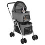 Voir la diapositive 2 : VIDAXL Poussette pour chien pliante a 2 niveaux Gris 83x48x97 cm