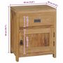 Voir la diapositive 6 : VIDAXL Table de chevet teck massif 40x30x50 cm