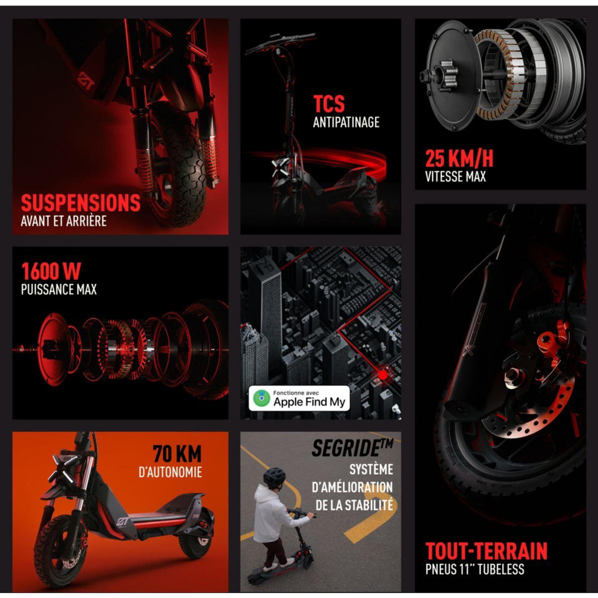 Voir la diapositive 2 : Segway Trottinette électrique zt3 pro