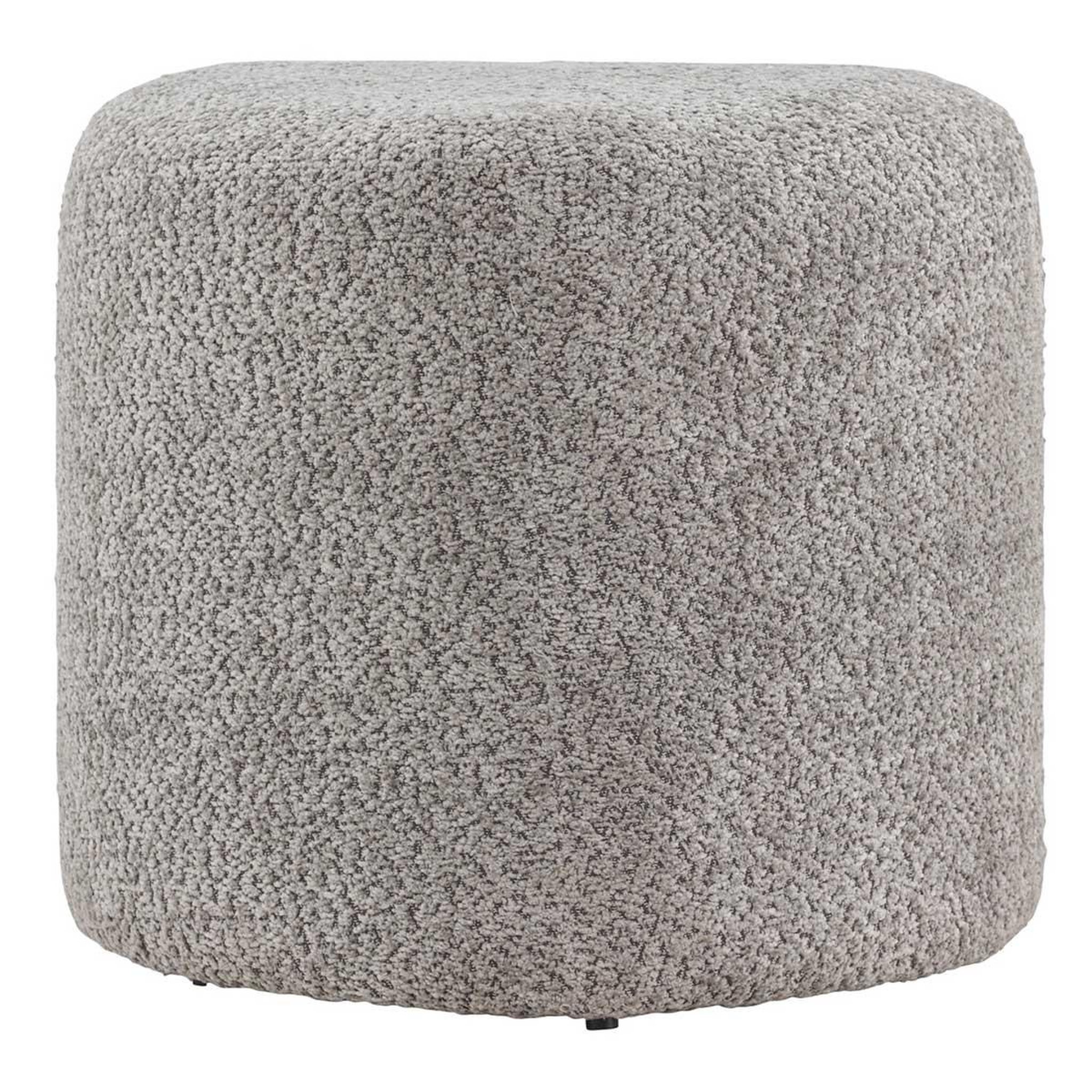 Paris Prix Pouf tissu bouclé  peg  46cm gris