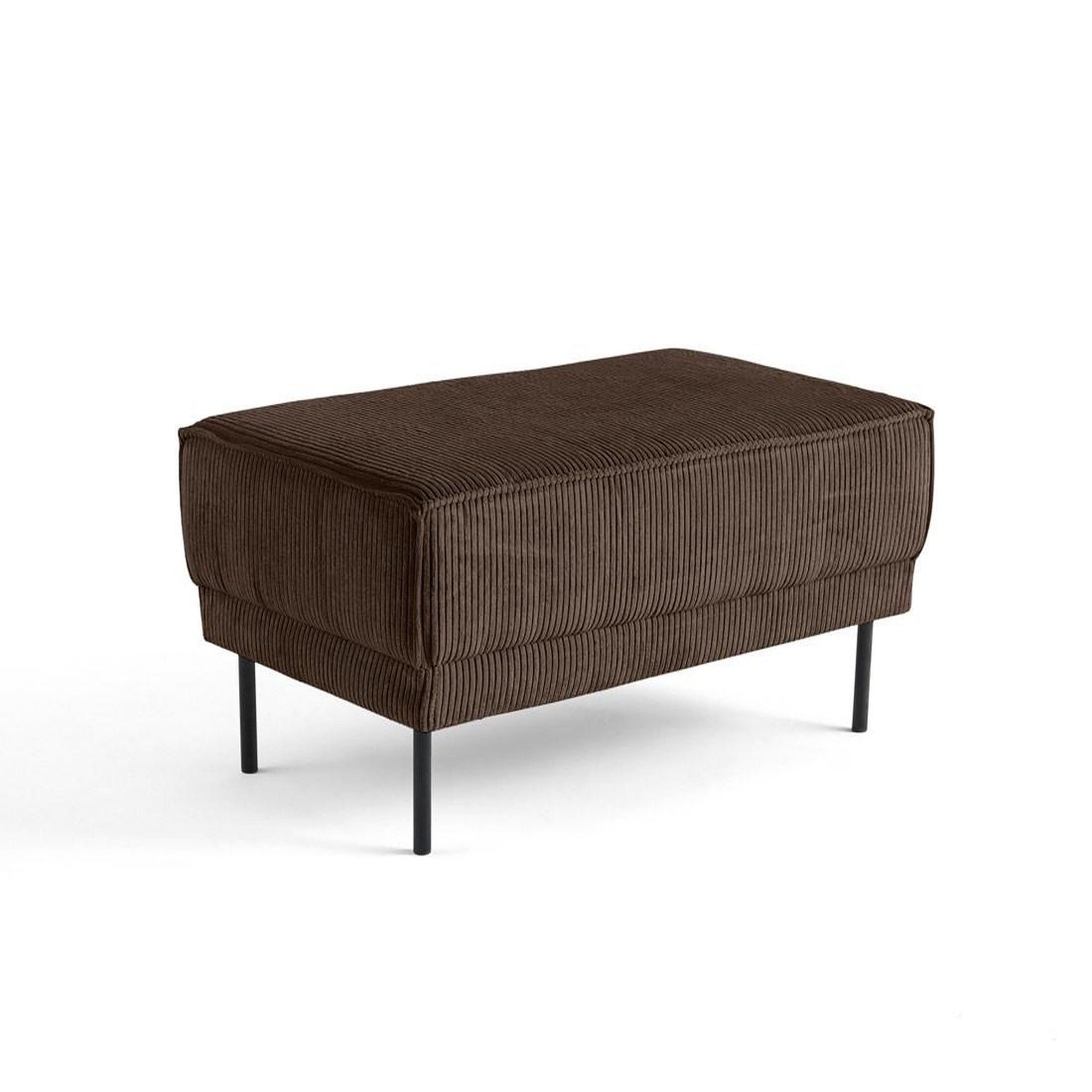 Voir la diapositive 2 : BEST MOBILIER Charlie - pouf - pieds hauts - en velours côtelé