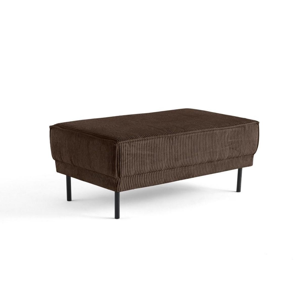 LISA DESIGN Charlie - pouf - pieds hauts - en velours côtelé