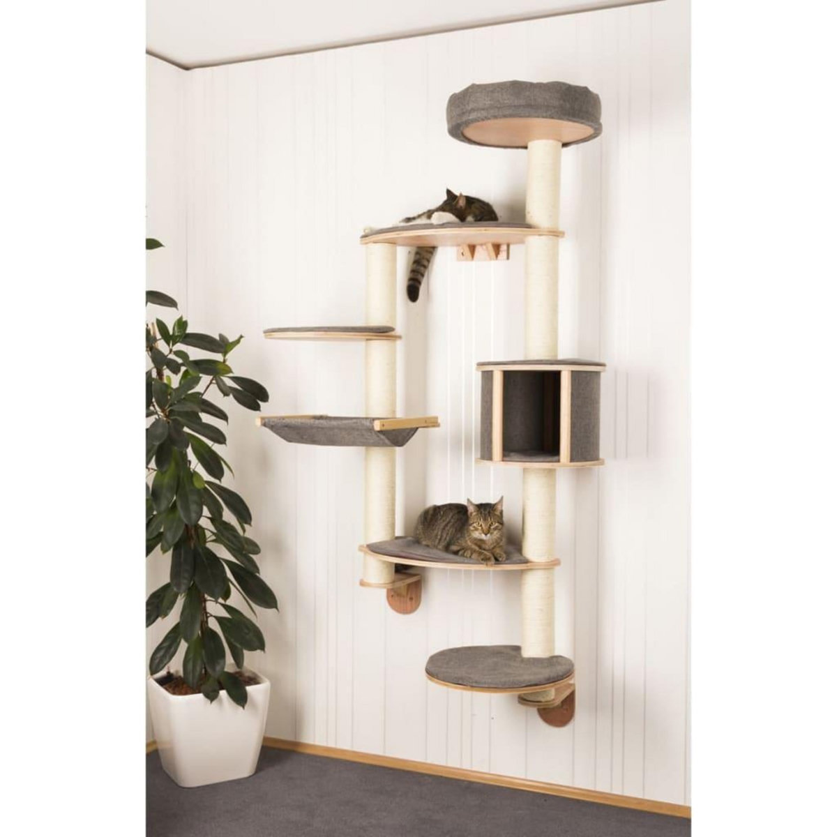 KERBL Kerbl Arbre a chats mural Dolomit XL Tofana 185 cm Gris 81541