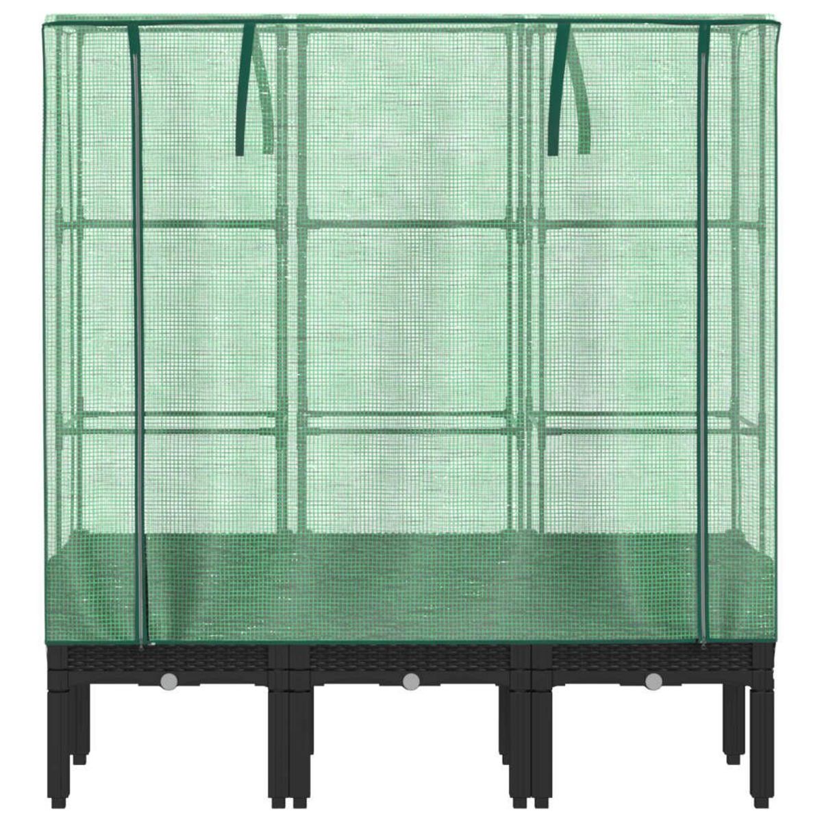 VIDAXL Jardiniere surelevee avec housse aspect rotin 120x40x140 cm