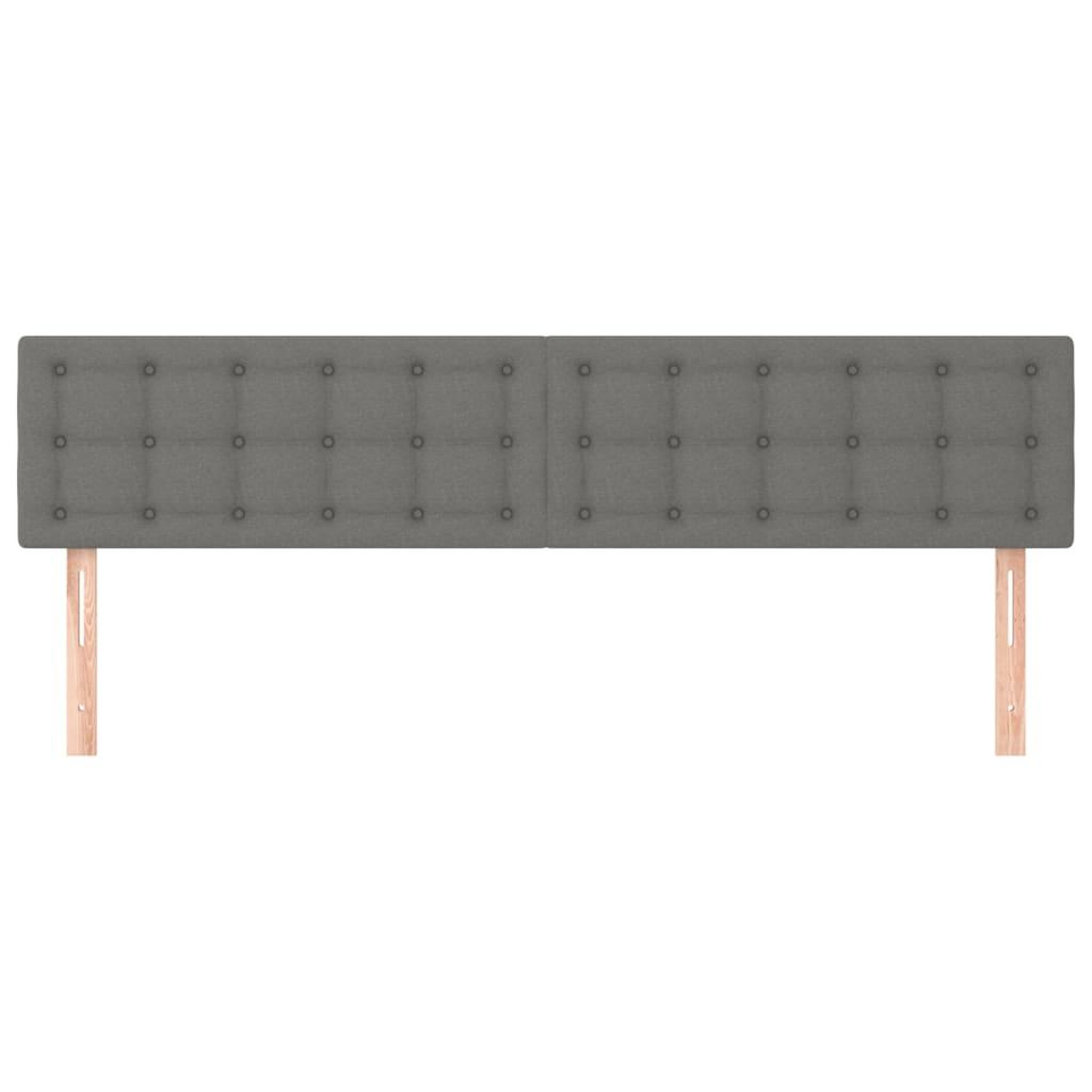 Voir la diapositive 3 : VIDAXL Tetes de lit 2 pcs Gris fonce 100x5x78/88 cm Tissu