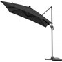 Voir la diapositive 3 : Habitat et Jardin Parasol déporté avec LED -  Sun 4 Luxe  - 3 x 4 m - Noir