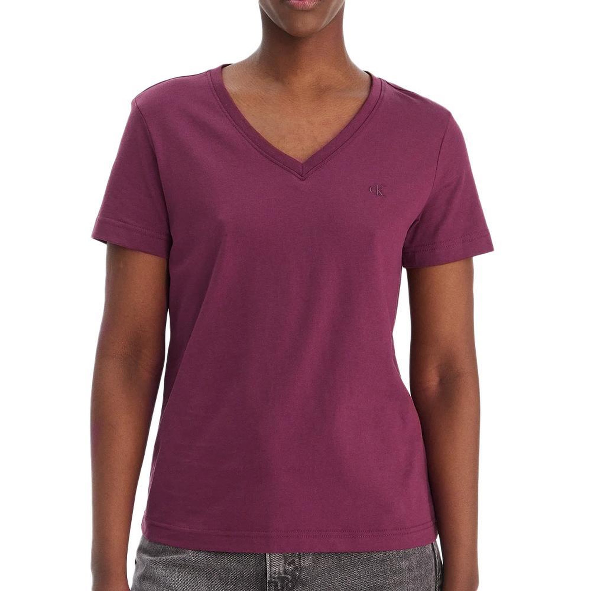 CALVIN KLEIN JEANS T-Shirt Bordeaux Femme Calvin Klein Jeans Archive LV047B205G. Coloris disponibles : Rouge
