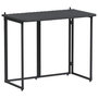 Voir la diapositive 2 : VIDAXL Table de jardin pliante noir 90 x 51 x 75 cm polyrotin
