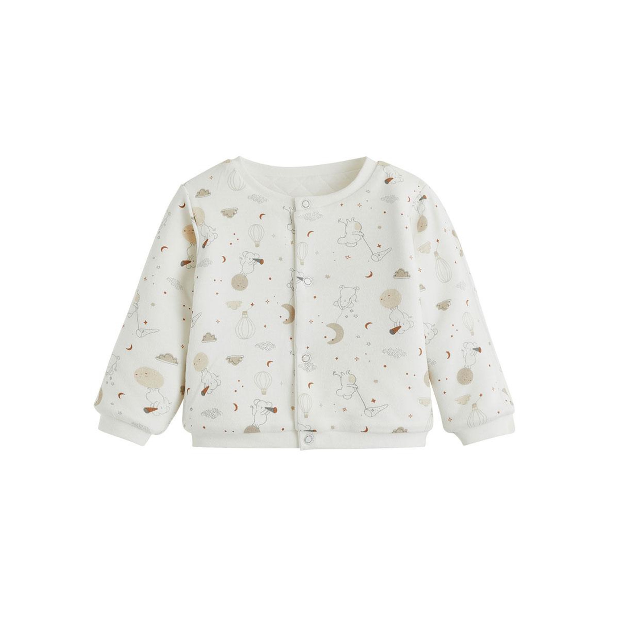 Voir la diapositive 4 : Petit Béguin Gilet bébé en molleton eliah