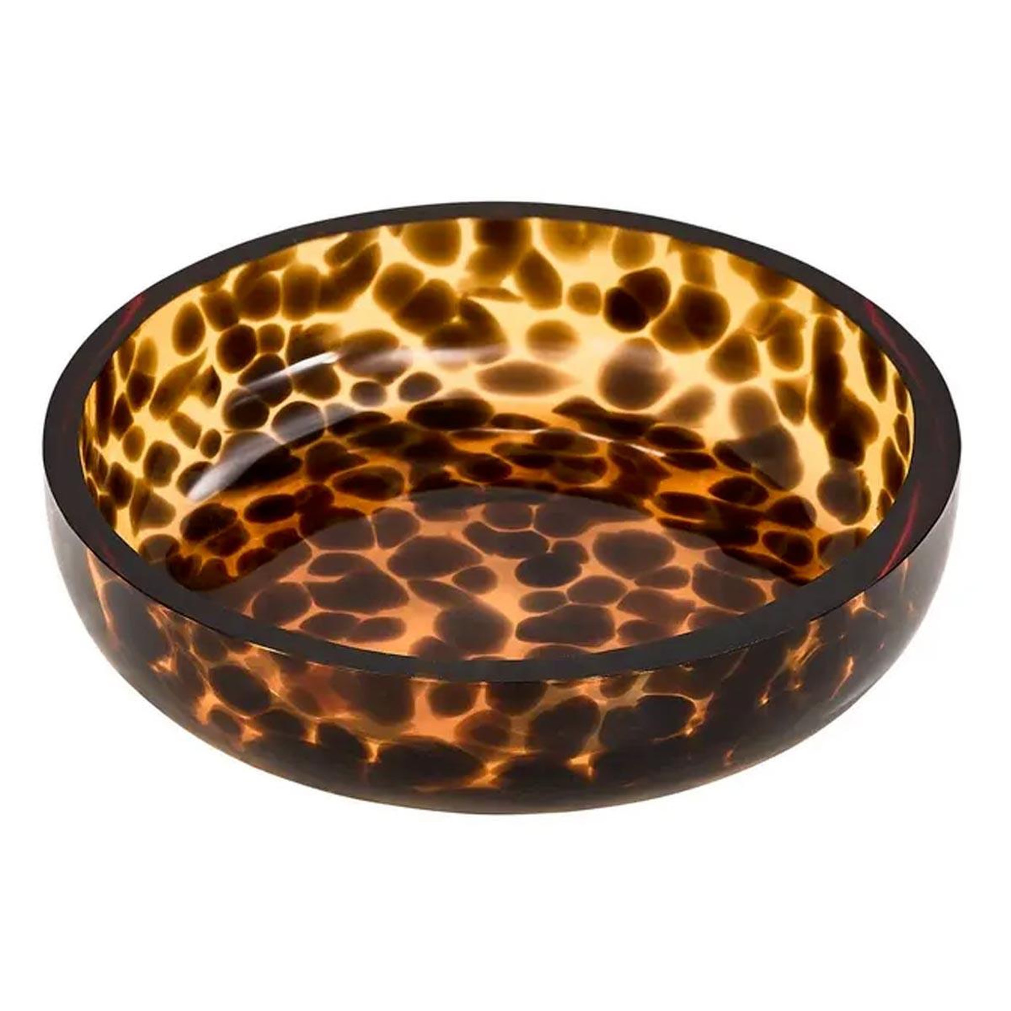 FIVE Porte-savon en verre  dotty  11cm marron