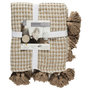 Voir la diapositive 5 : Paris Prix Plaid Nid d'Abeille  Gaufré  125x150cm Beige & Taupe