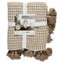 Voir la diapositive 5 : Paris Prix Plaid Nid d'Abeille  Gaufré  125x150cm Beige & Taupe
