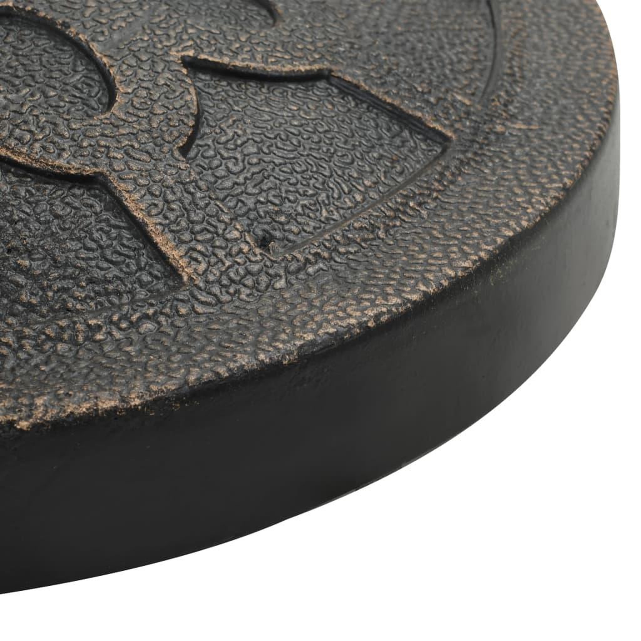 Voir la diapositive 4 : VIDAXL Socle rond de parasol polyresine 13 kg bronze
