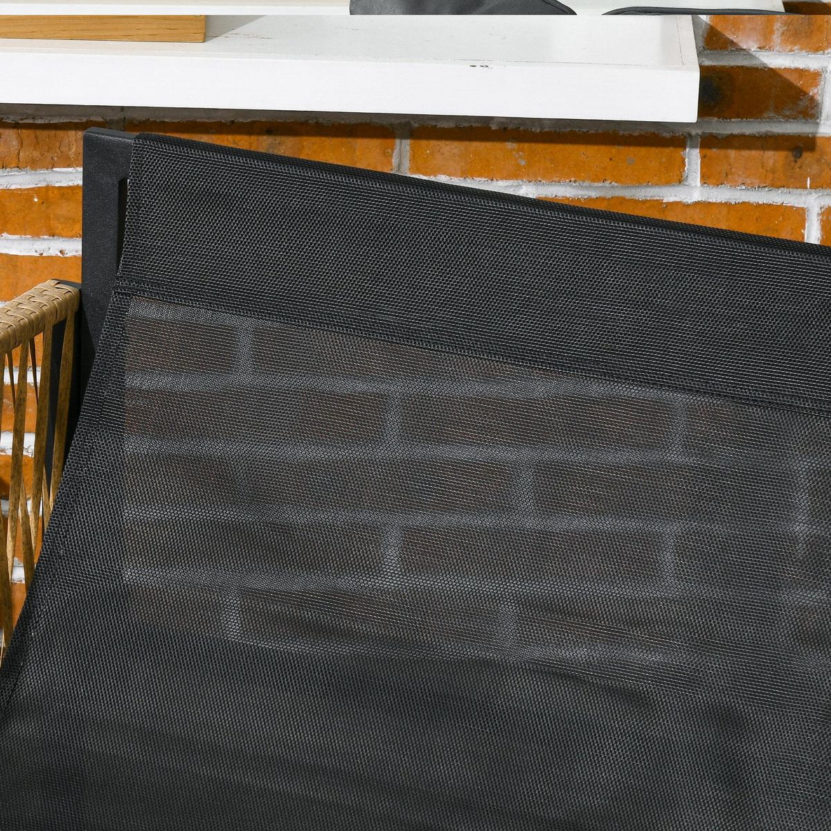 OUTSUNNY Ensemble salon de jardin  4 places 4 pièces 3 coussins acier résine gris