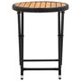 Voir la diapositive 3 : VIDAXL Table a the Noir 60 cm Resine tressee et bois d'acacia solide