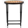 Voir la diapositive 3 : VIDAXL Table a the Noir 60 cm Resine tressee et bois d'acacia solide