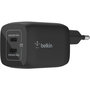 Voir la diapositive 2 : Belkin Chargeur secteur USB C x2 65W GaN PPS Noir