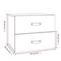 Voir la diapositive 6 : VIDAXL Tables de chevet murales 2 pcs Marron miel 50x36x40 cm