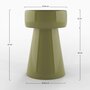 Voir la diapositive 4 : Rendez vous déco Table d'appoint ronde en métal vert kaki D30 cm - Athéna