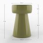 Voir la diapositive 4 : Rendez vous déco Table d'appoint ronde en métal vert kaki D30 cm - Athéna