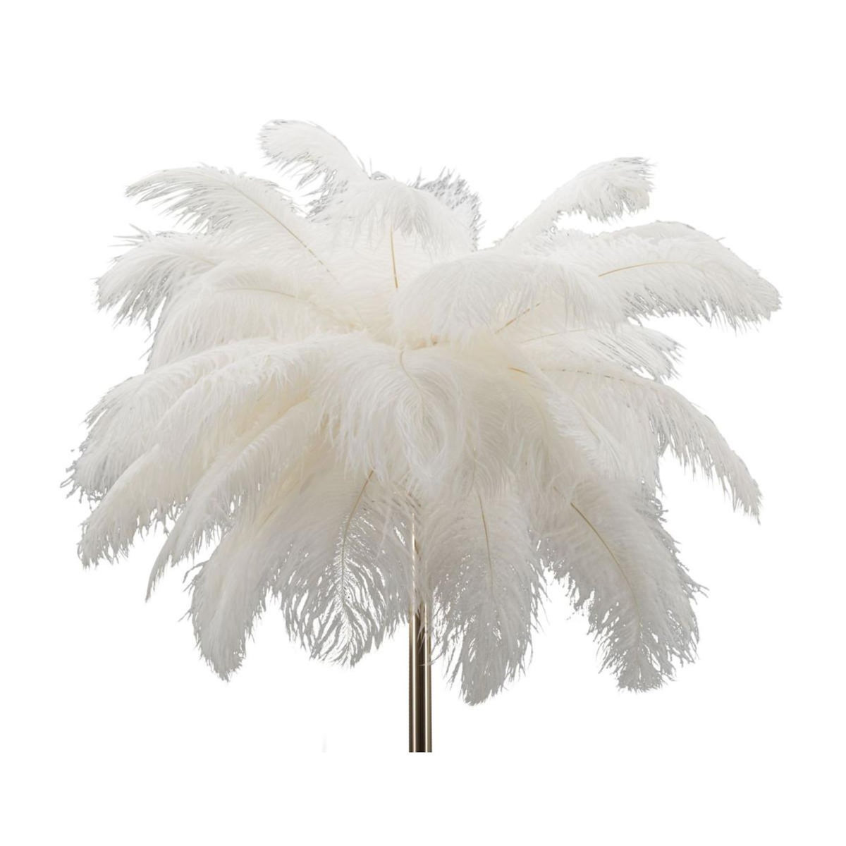 Paris Prix Lampadaire Imitation Plume  Palm  160cm Or & Blanc