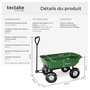 Voir la diapositive 6 : tectake Chariot de jardin et de transport inclinable vert
