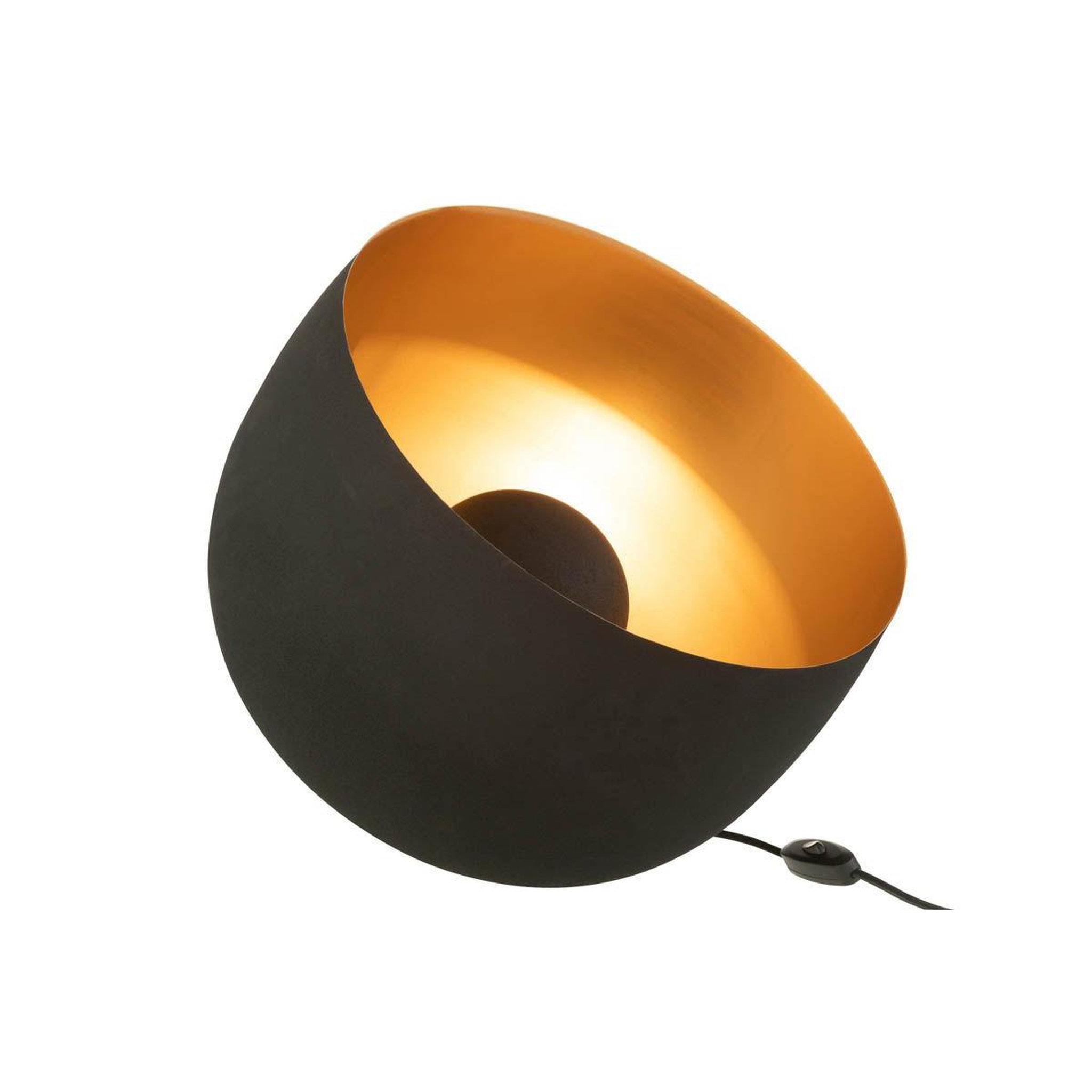 Voir la diapositive 2 : J-LINE Lampe à poser en métal  mila  43cm noir