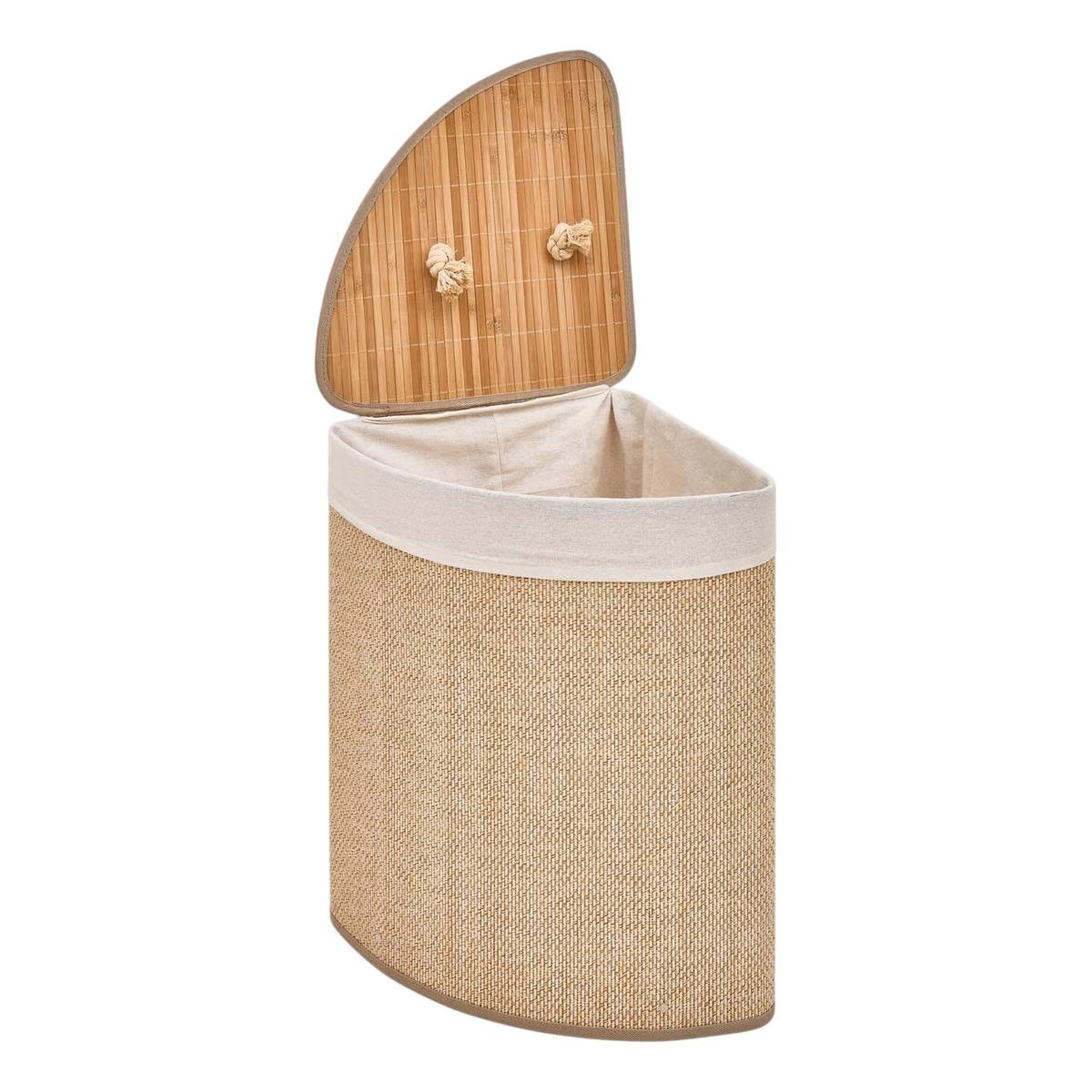 Voir la diapositive 2 : FIVE Panier à linge d'angle  stemy  48l beige