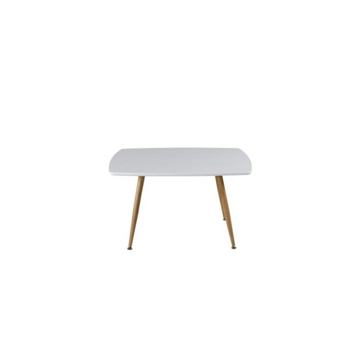 Paris Prix Table Basse Design  Plaza  80cm Blanc & Naturel