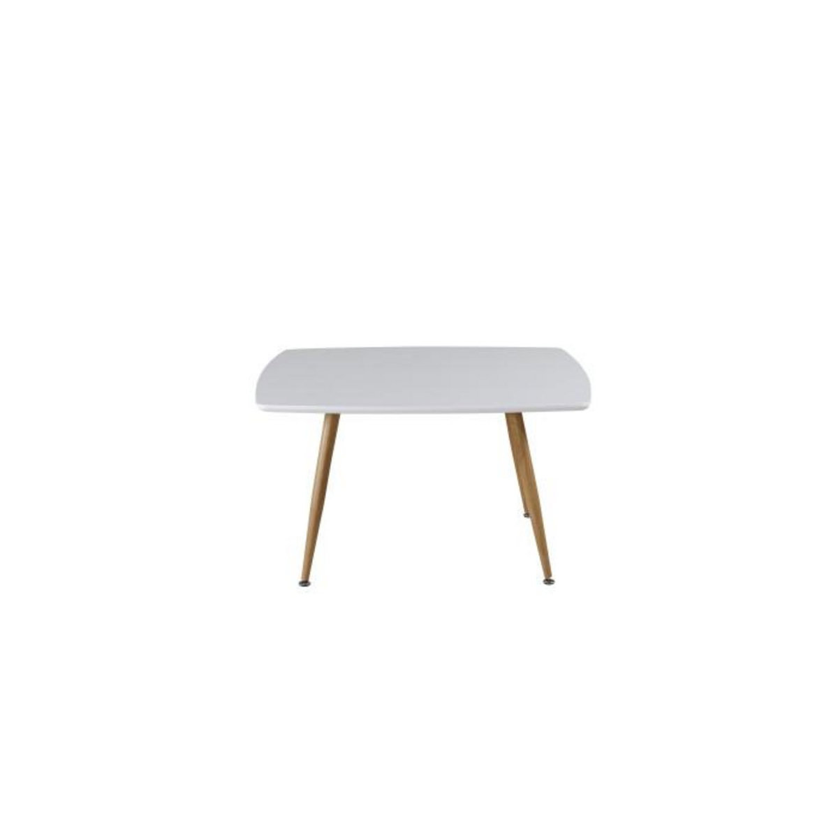 Paris Prix Table Basse Design  Plaza  80cm Blanc & Naturel