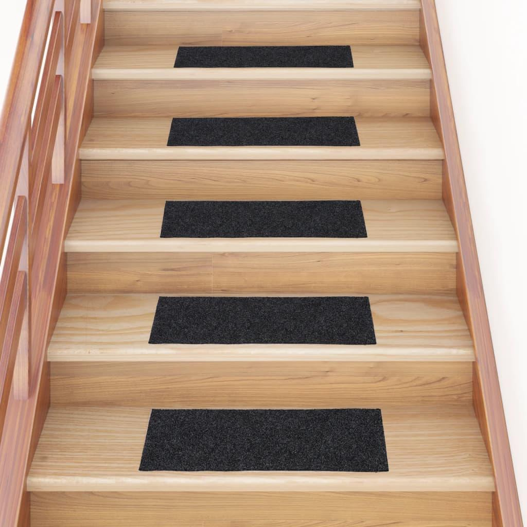 Voir la diapositive 1 : VIDAXL Tapis d'escalier autocollants Rectangulaire 15 pcs 60x25cm Gris