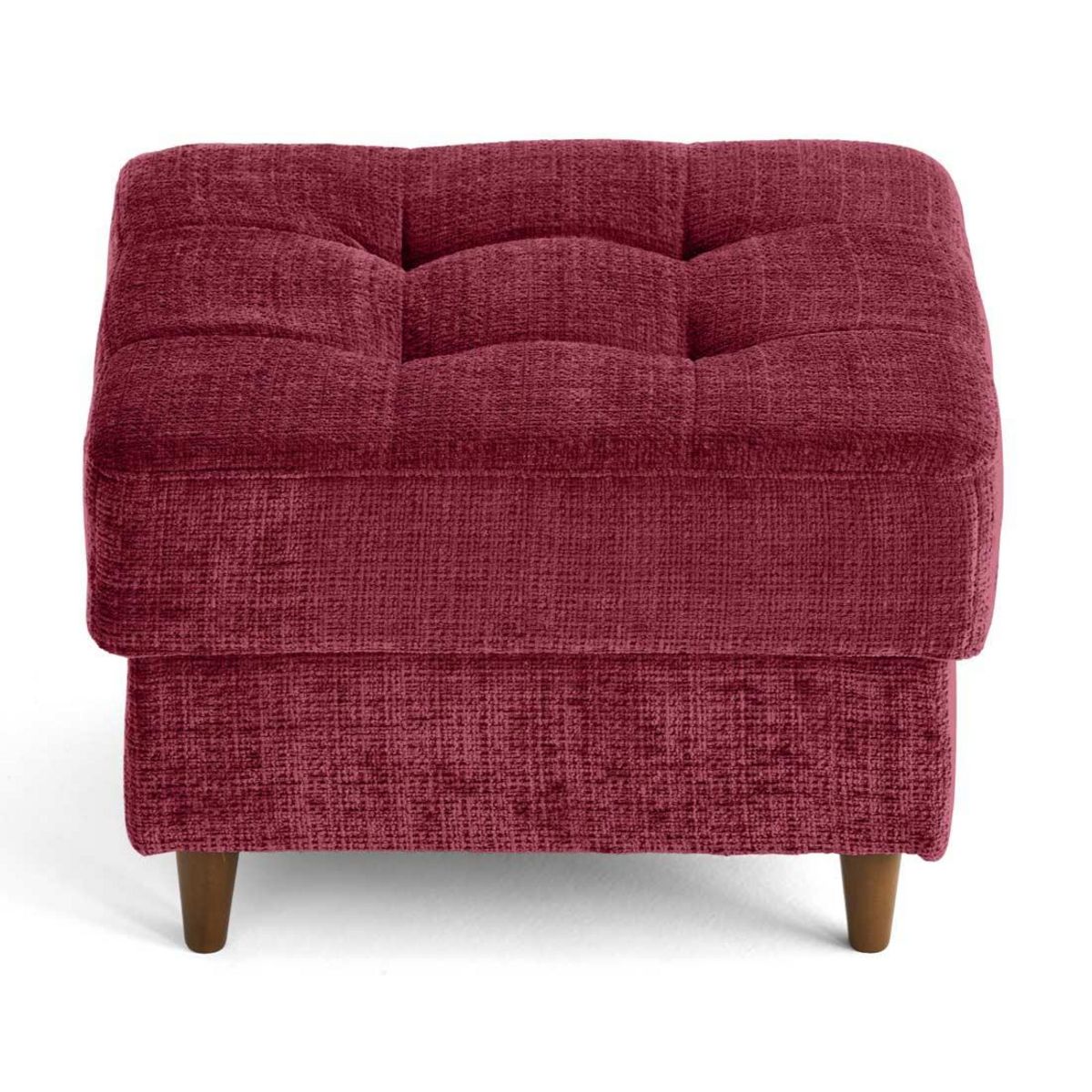 LISA DESIGN Anna - pouf en velours texturé - pieds en bois