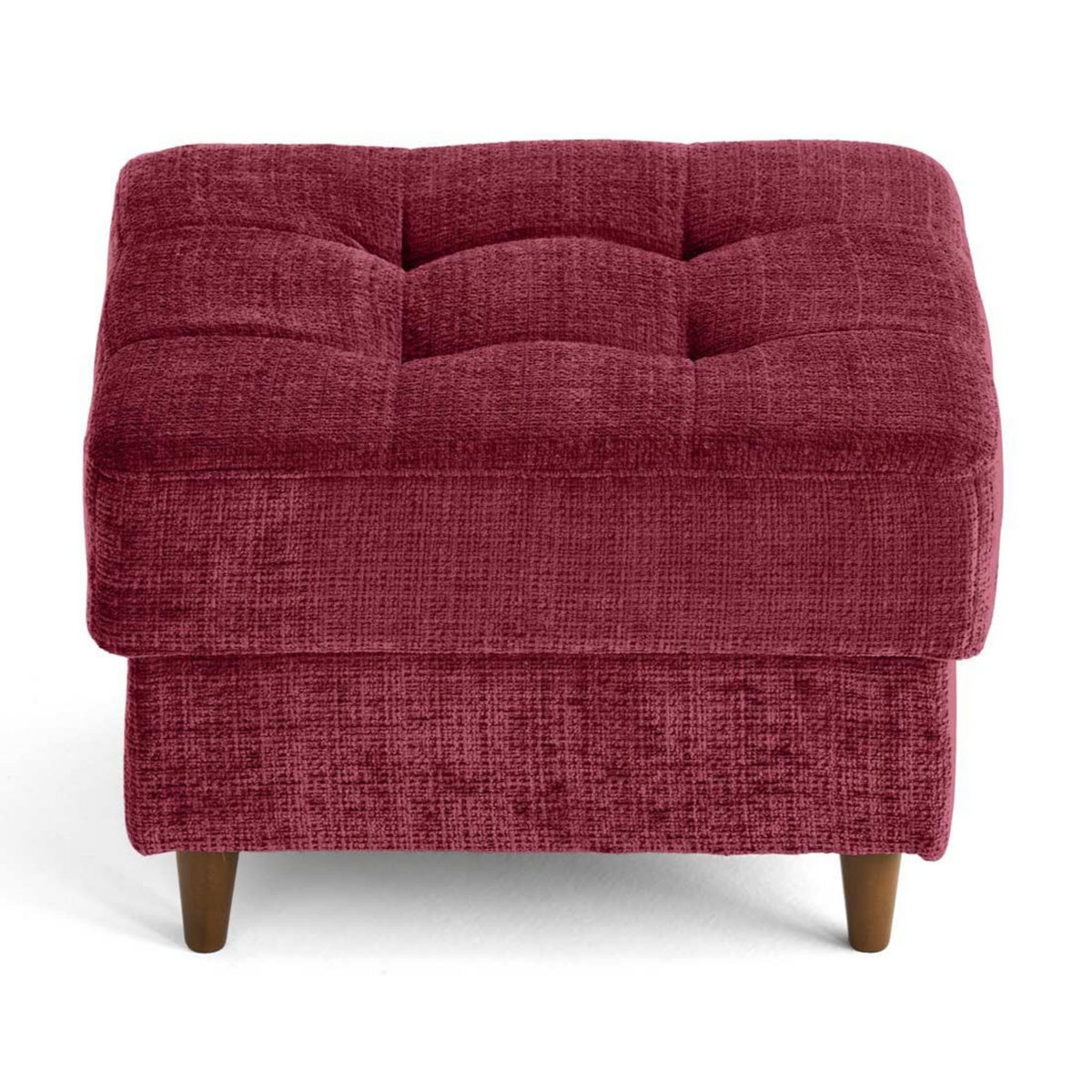 LISA DESIGN Anna - pouf en velours texturé - pieds en bois