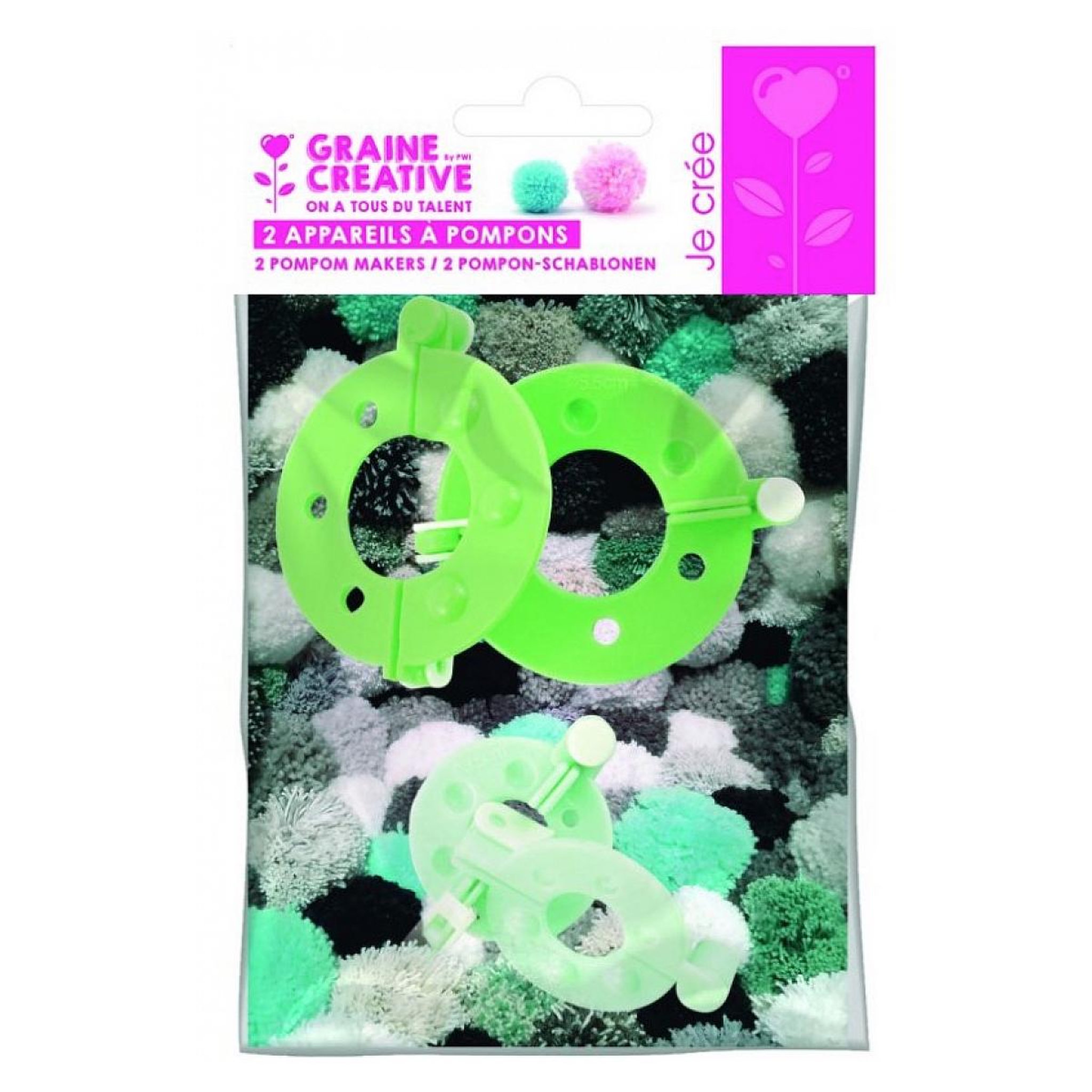 Graine créative 2 appareils a Pompons 35 et 55 mm
