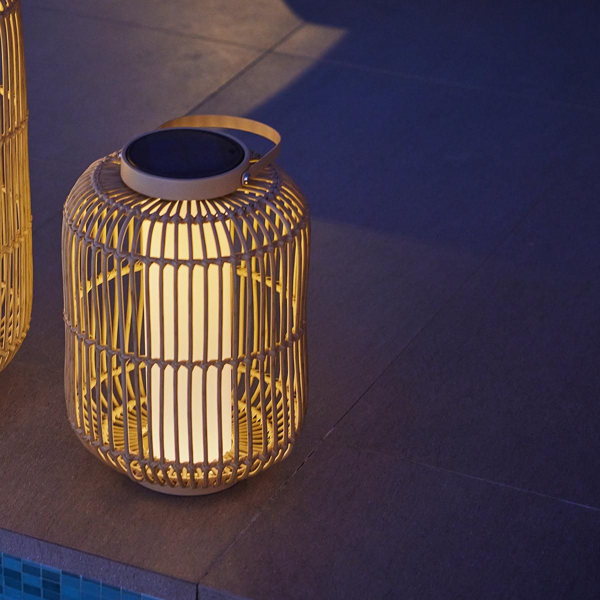 Lumisky Lanterne solaire MARIEL Marron Rotin 27x27x H40cm