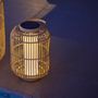 Voir la diapositive 3 : Lumisky Lanterne solaire MARIEL Marron Rotin 27x27x H40cm